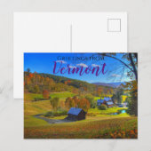 Salutations de la carte postale de voyage de feuil (Devant / Derrière)