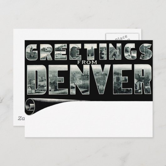 Salutations de la carte postale DENVER (Devant / Derrière)