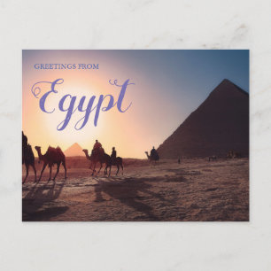 Salutations de la carte postale des pyramides d'Ég