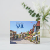 Salutations de la carte postale du centre-ville de (Debout devant)