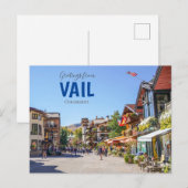 Salutations de la carte postale du centre-ville de (Devant / Derrière)
