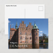 Salutations de la carte postale du château du Dane (Devant / Derrière)