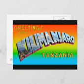 Salutations de la carte postale du Kilimandjaro (Devant / Derrière)