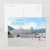 Salutations de la carte postale du palais du Princ (Devant / Derrière)