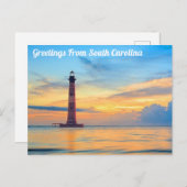 Salutations de la carte postale du phare de Caroli (Devant / Derrière)