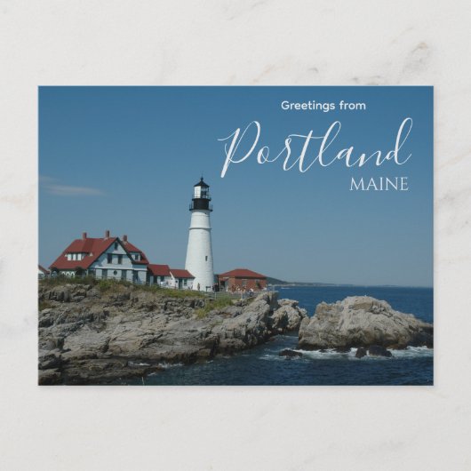 Salutations de la carte postale du phare de Portla (Devant)