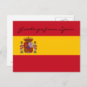 Salutations de la carte postale Espagne (Devant / Derrière)