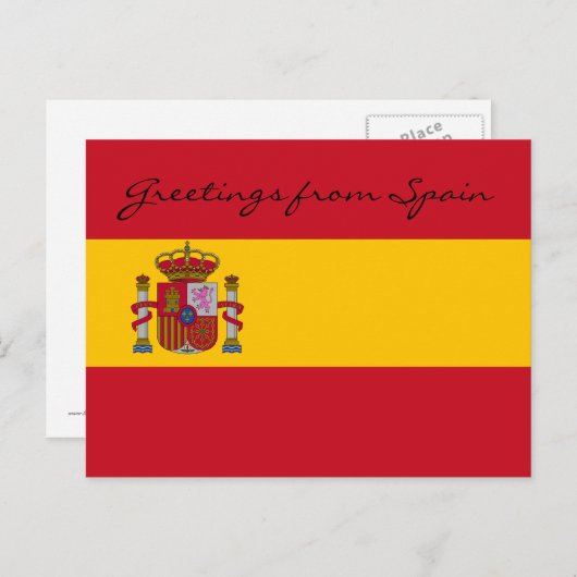 Salutations de la carte postale Espagne (Devant / Derrière)