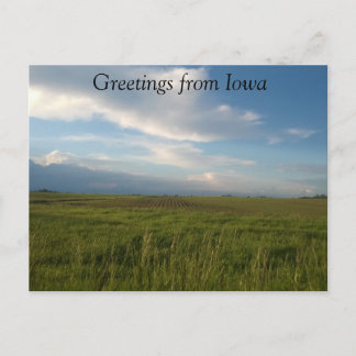 Salutations de la carte postale Iowa