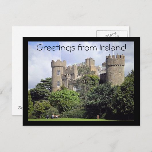 Salutations de la carte postale irlandaise (Devant / Derrière)