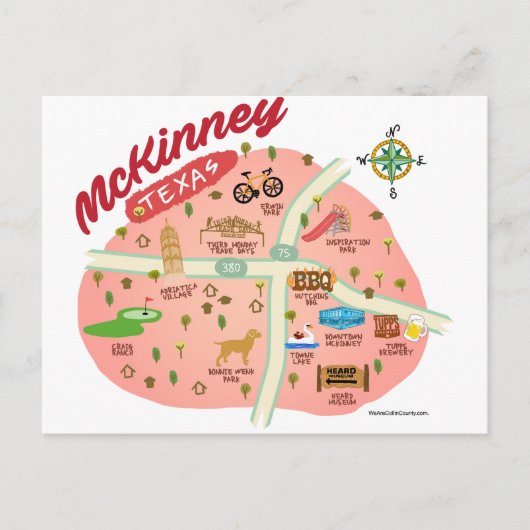 Salutations de la carte postale McKinney (Devant)