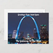 Salutations de la carte postale Saint Louis (Devant / Derrière)