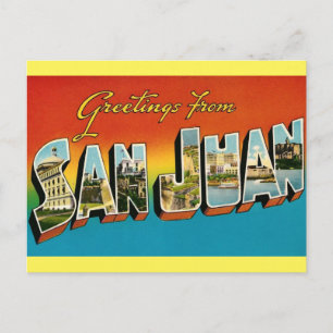 Salutations de la carte postale SAN JUAN PORTO RIC