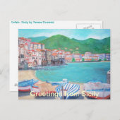 Salutations de la carte postale Sicile (Devant / Derrière)