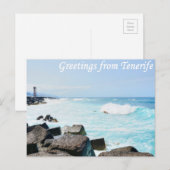 Salutations de la carte postale Tenerife (Devant / Derrière)