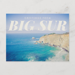Salutations de la carte postale Vintage Big Sur