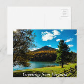 Salutations de la carte postale Virginia (Devant / Derrière)