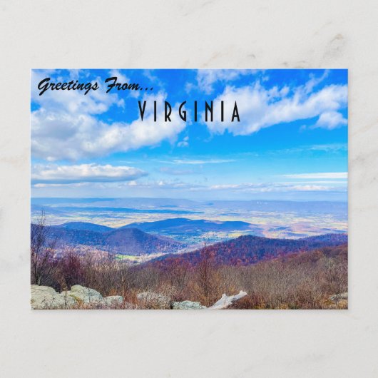 Salutations de la carte postale Virginia (Devant)