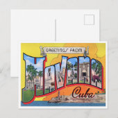 Salutations de La Havane carte postale voyage vint (Devant / Derrière)