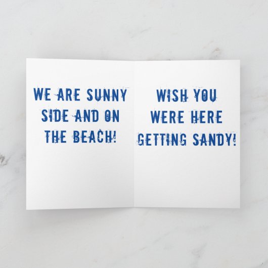 Salutations de la plage ! Carte (Intérieur)