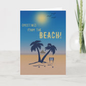 Salutations de la plage ! Carte (Devant)