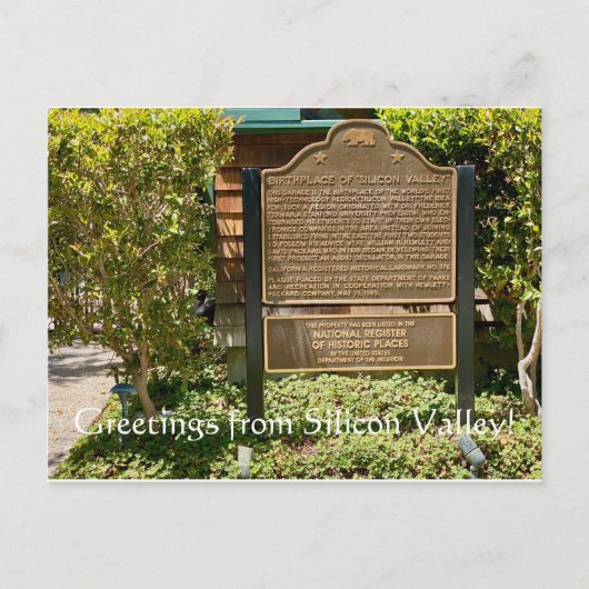 Salutations de la Silicon Valley ! Carte postale (Devant)
