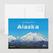 Salutations de l'Alaska Denali Carte Postale Paysa (Devant / Derrière)