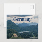 Salutations de l'Allemagne Hohenschwangau Carte Po (Devant / Derrière)