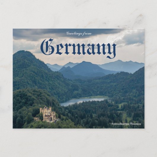 Salutations de l'Allemagne Hohenschwangau Carte Po (Devant)