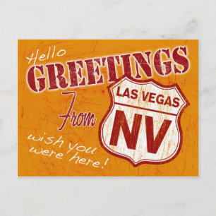 Salutations de Las Vegas Nevada Carte Postale