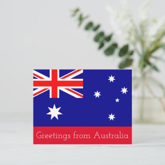 Salutations de l'Australie — carte postale (Debout devant)
