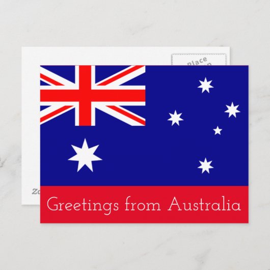 Salutations de l'Australie — carte postale (Devant / Derrière)