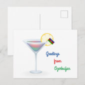 Salutations de l'Azerbaïdjan Cocktail Carte de vac (Devant / Derrière)