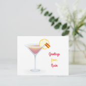Salutations de l'Espagne Cocktail Carte postale de (Debout devant)