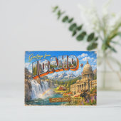 Salutations de l'État sur Carte Postale (Debout devant)
