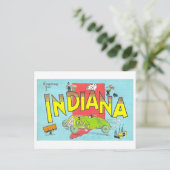 Salutations de l'Indiana Carte postale ancienne (Debout devant)