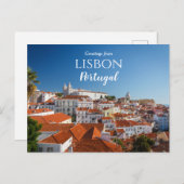 Salutations de Lisbonne Portugal Carte postale (Devant / Derrière)