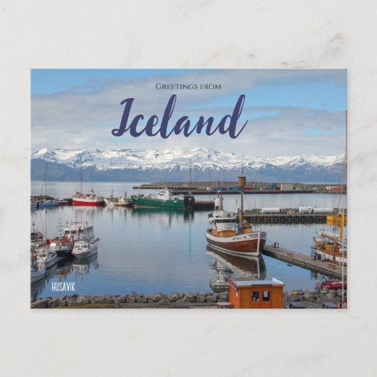 Salutations de l'Islande Carte postale Husavik (Devant)