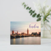 Salutations de Londres Angleterre Carte postale Bi (Debout devant)