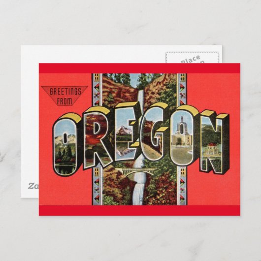 Salutations de l'Oregon  Carte postale (Devant / Derrière)
