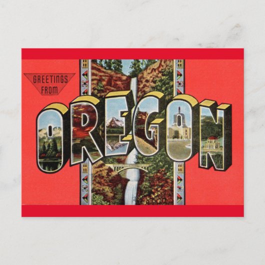 Salutations de l'Oregon  Carte postale (Devant)