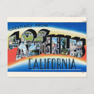 Salutations de Los Angeles Grande Lettre carte pos