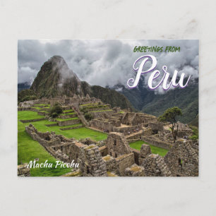 Salutations de Machu Picchu par carte postale