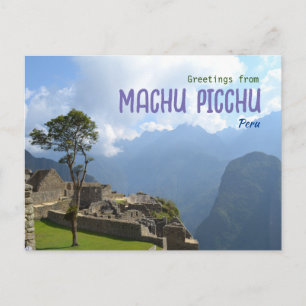 Salutations de Machu Picchu Pérou Carte postale pa