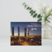 Salutations de Madrid Espagne Carte postale (Debout devant)