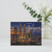 Salutations de Malaisie Kuala Lumpur Carte postale (Debout devant)