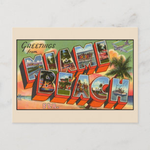 Salutations de Miami Beach Floride Carte postale