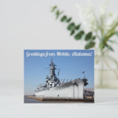 Salutations de Mobile, Alabama, BB-60 Carte postal (Debout devant)