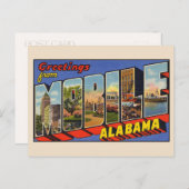 Salutations de Mobile Alabama Lettre Carte postale (Devant / Derrière)