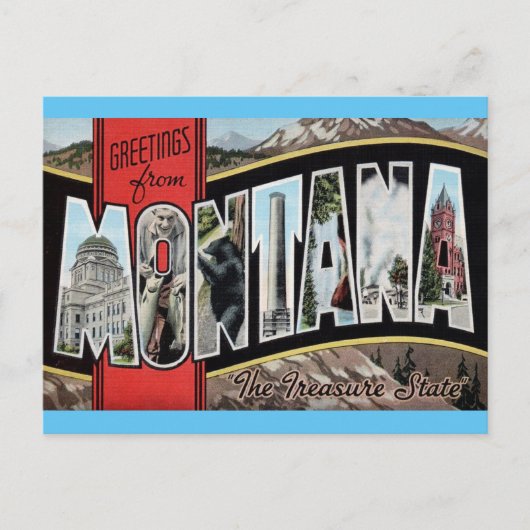 Salutations de Montana Travel Carte postale (Devant)